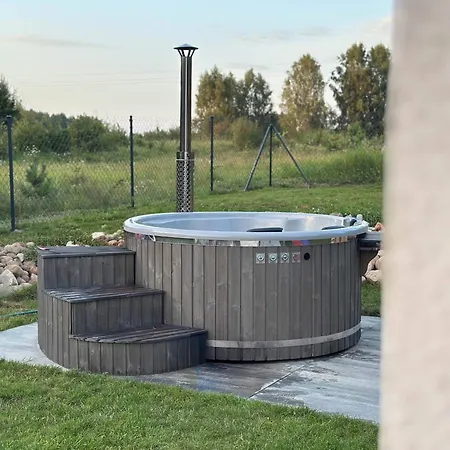 Nowy Dom Sajzy 34 Na Mazurach, Balia Ogrodowa Z Funkcja Jacuzzi
